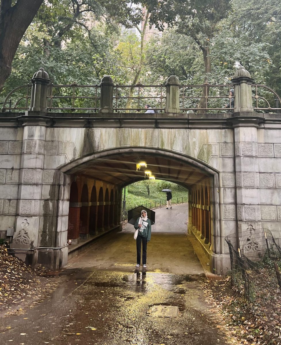 Sophomore, Zaynab Kazi, enjoys her walk in nature in New York. Kazi visited New York in October 2023 during fall break.