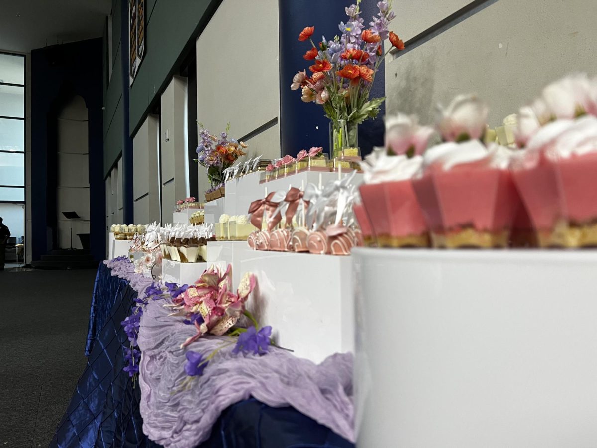Unique view of the dessert spread at the BHA Girls' Gala 2025. 