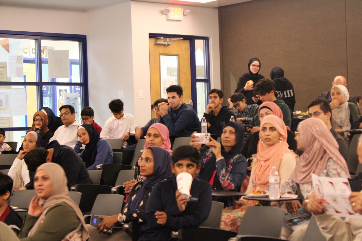 Parents and students in the auditorium in anticipation of this year's TED Talk Night.