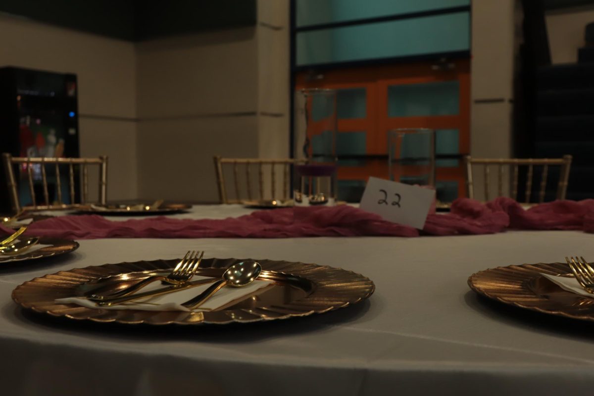 A pink set table at the BHA Girls' Gala 2025. 