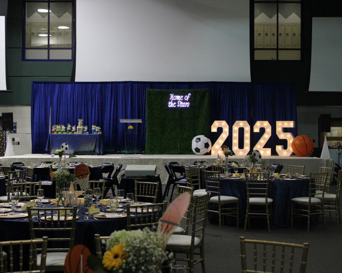 A full view of the setup of the Athletic Banquet 2025. 