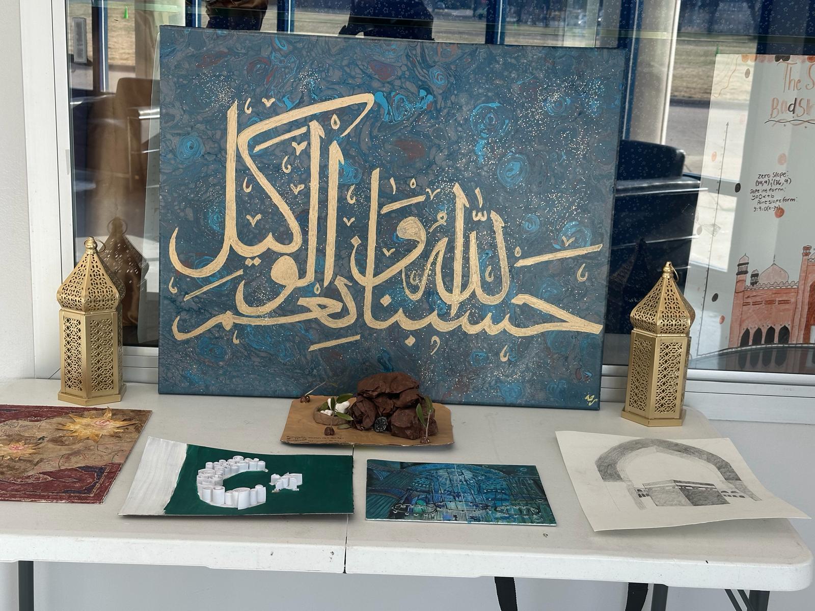A group of art pieces submitted for the competition. (Taken by Mrs. Jiman Tahir)